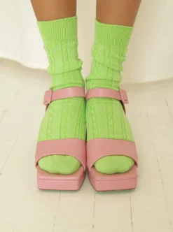 Hot OKAYOK Twisted Stockings