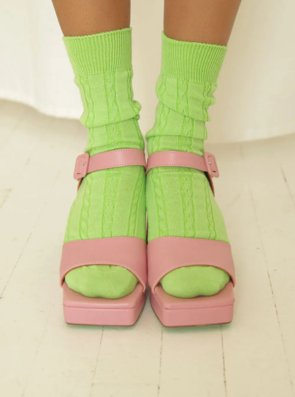 Hot OKAYOK Twisted Stockings