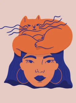 Online PERLE NOIRE Poster Cat on the head