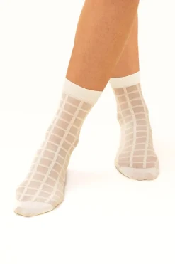 Best RACHEL Sheer Plaid Sock