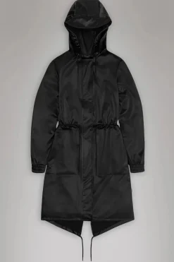 New RAINS String W Waterproof Parka Jacket - Black