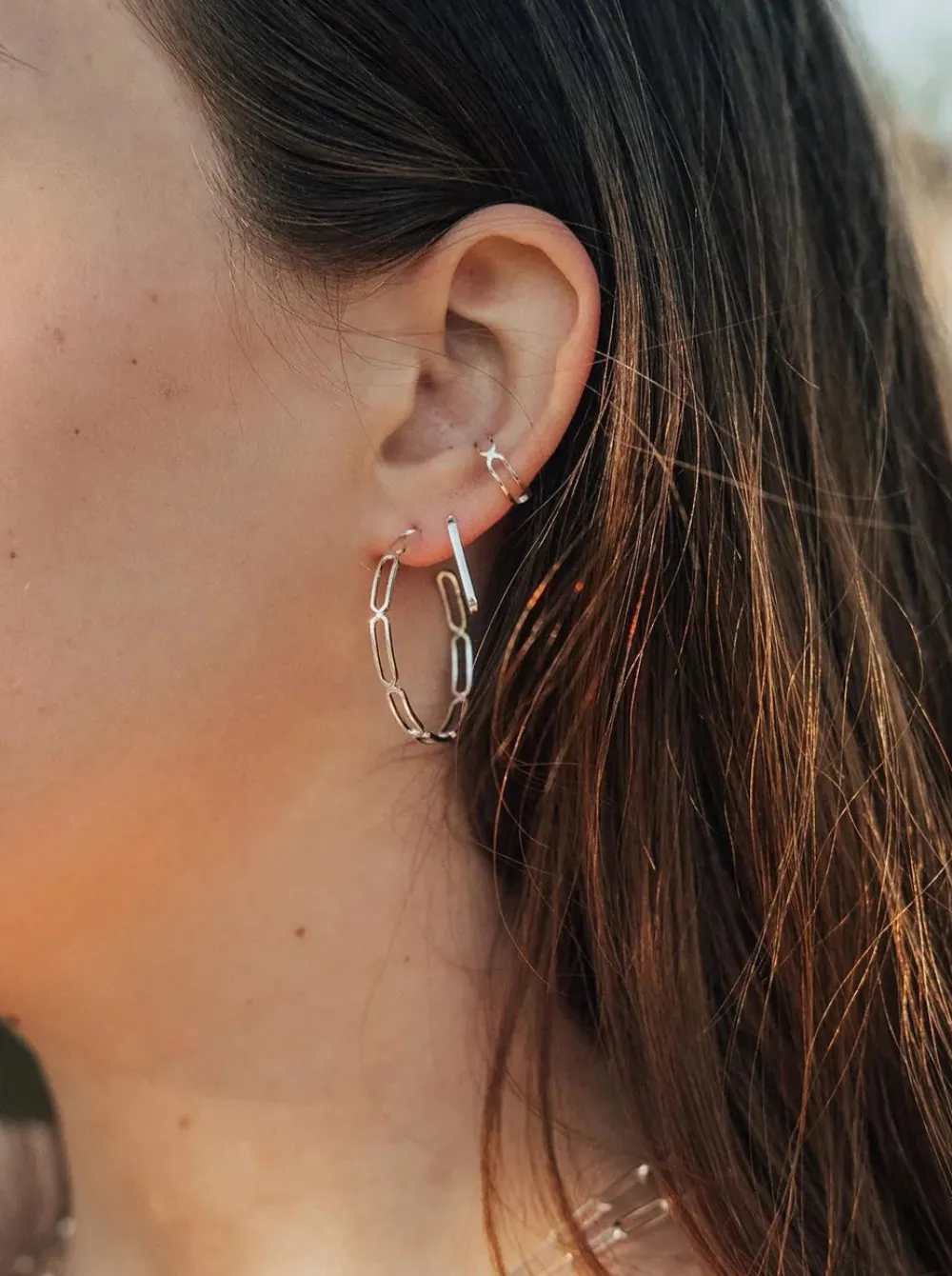 Flash Sale SARAH BIJOUX Large Trombone Hoops