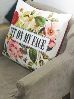 Cheap MERCI BONSOIR THANK YOU GOOD EVENING Cushion Cover - Sit On My Face