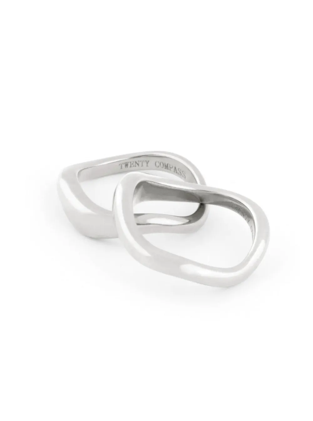 Cheap TWENTY COMPASS Curved Ring Duo - Stainless Steel
