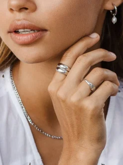 Cheap TWENTY COMPASS Dome Ring - Silver