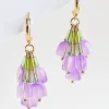 New YELLOW DOTS STUDIO YELLOW DOTS Purple Tulip Bouquet Spilled Earrings