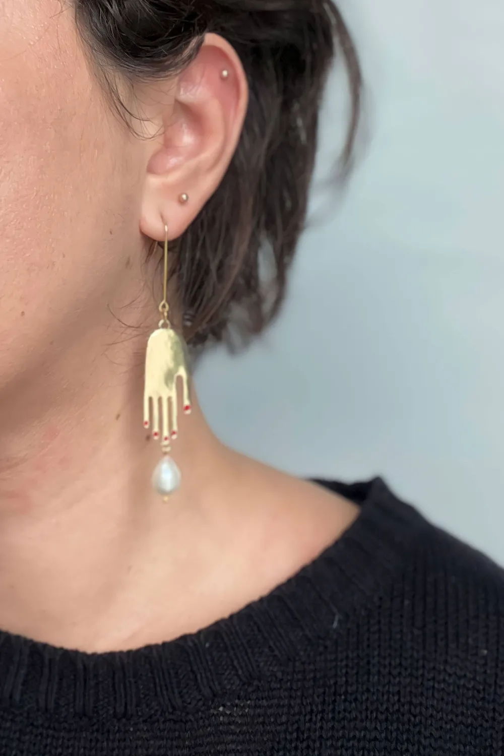 Cheap YELLOW DOTS STUDIO Boucles d'oreilles Hold My Pearls